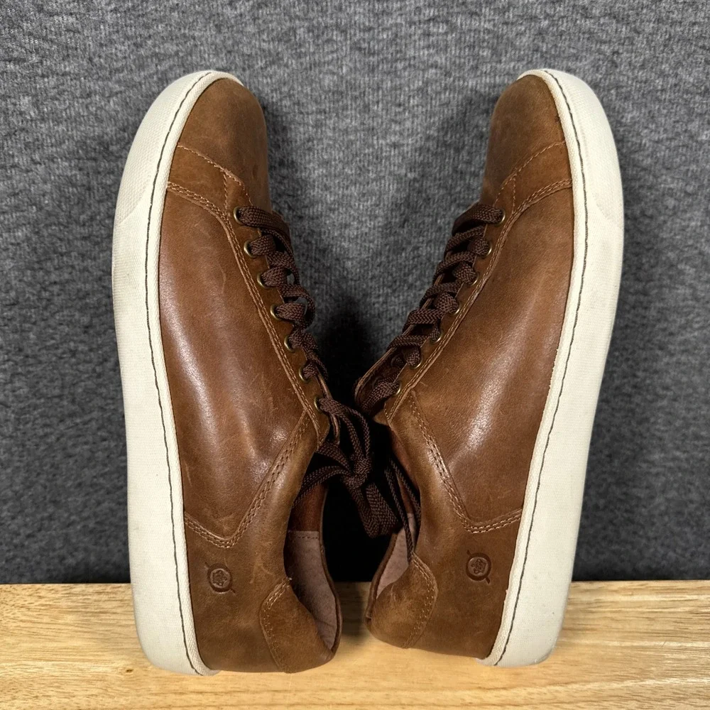 Born Sur Sneakers Womens 10 M Brown Leather Low Top Lace Up Casual Shoes